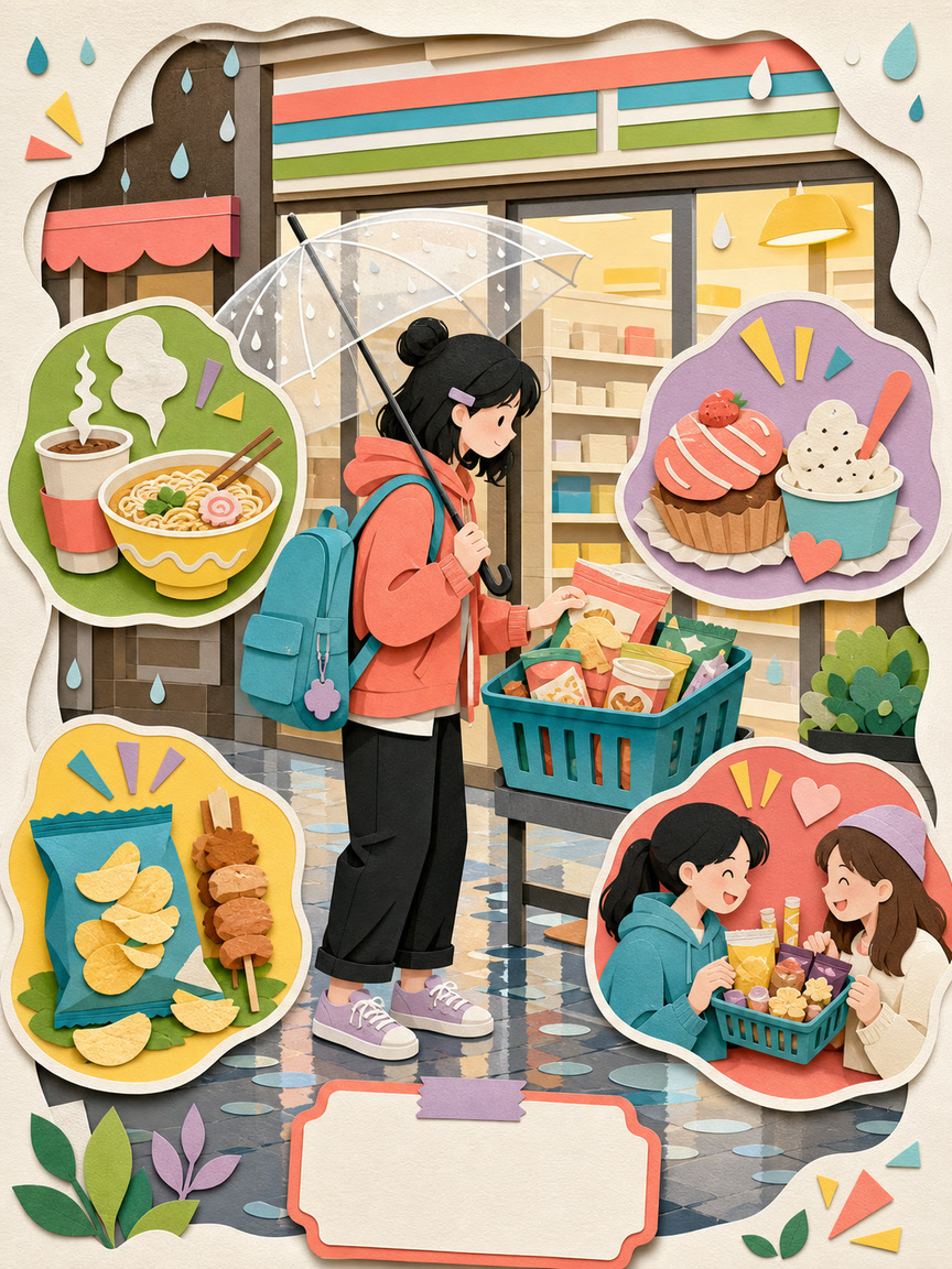 Rainy Day Snack Personality Quiz card artwork